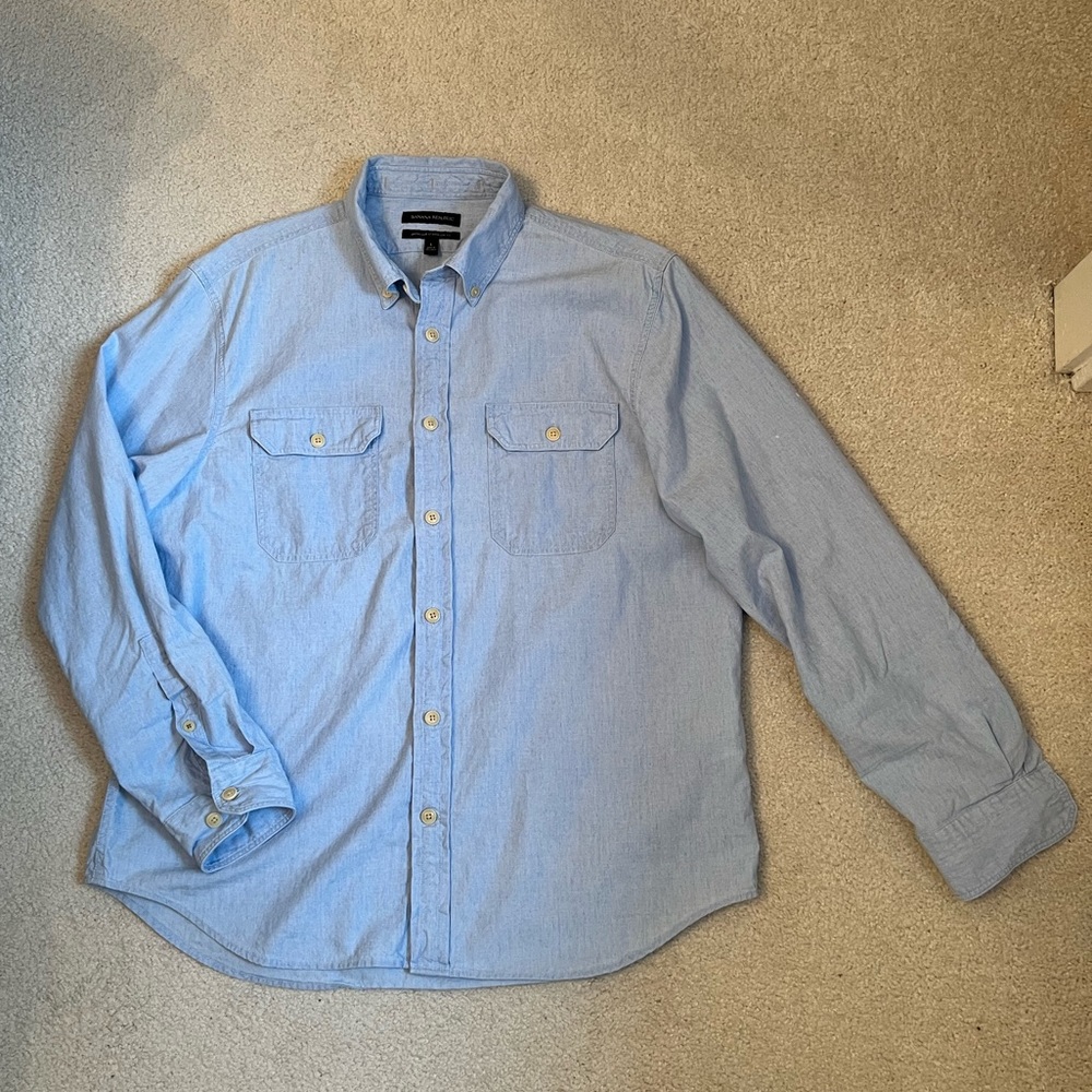 Banana Republic chambray utility shirt